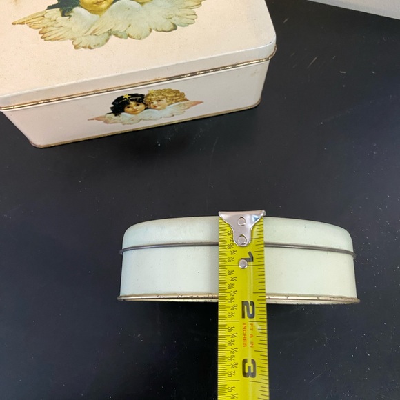 RARE Vintage Fiorucci Angel Cherub Tin Perfume Canisters/Containers:Cottage/Boho - Picture 10 of 11